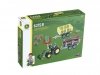 Klein Traktor John Deere do skręcania z 2 przyczepami